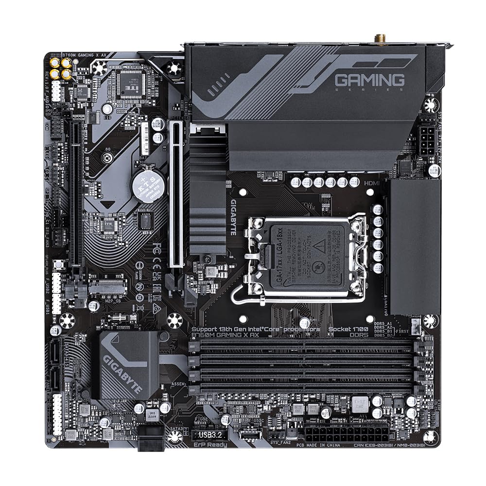 GIGABYTE B760M Gaming X AX Scheda Madre DDR5 WiFi