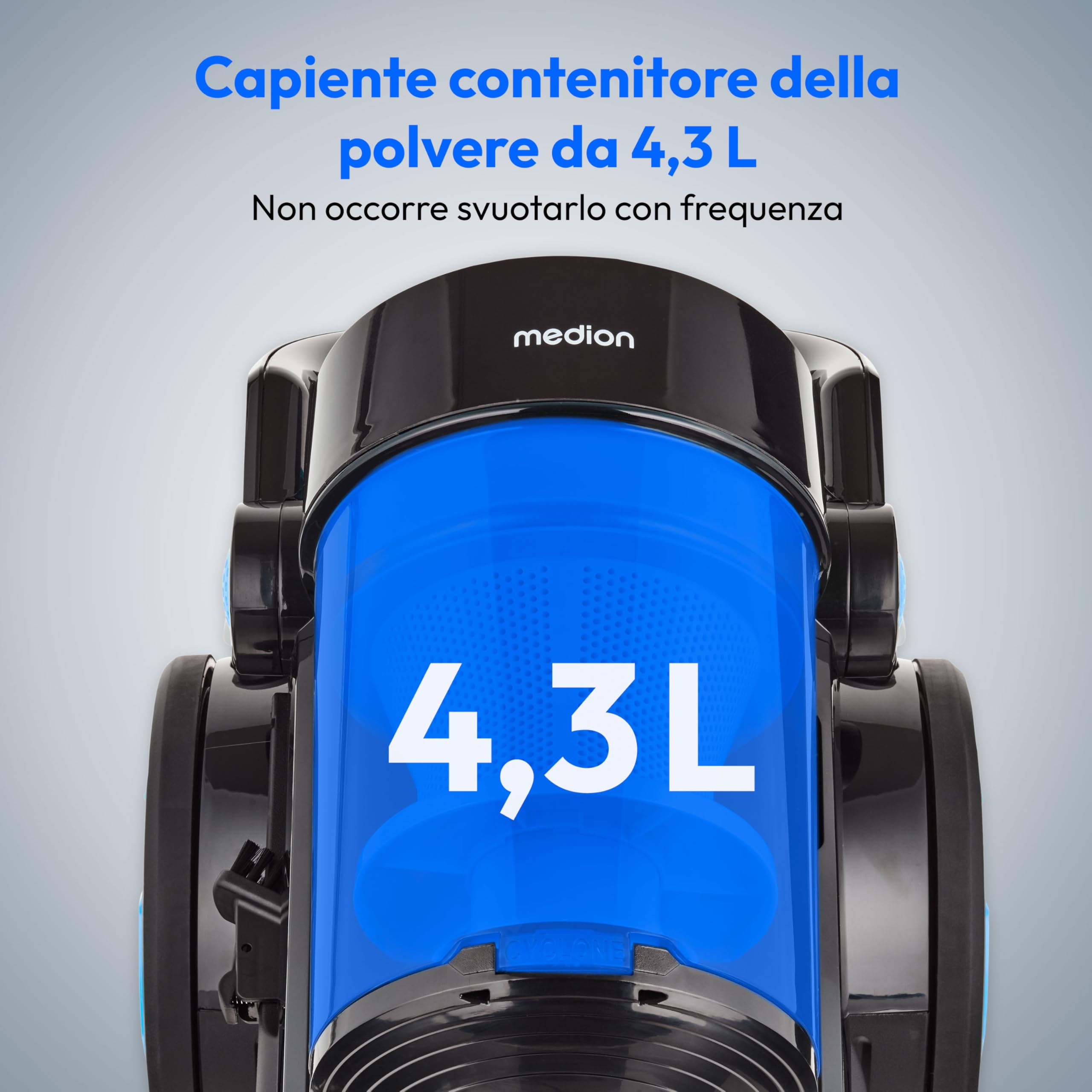 MEDION P4000 MD 11906 aspirapolvere ciclonico blu 4,3 L