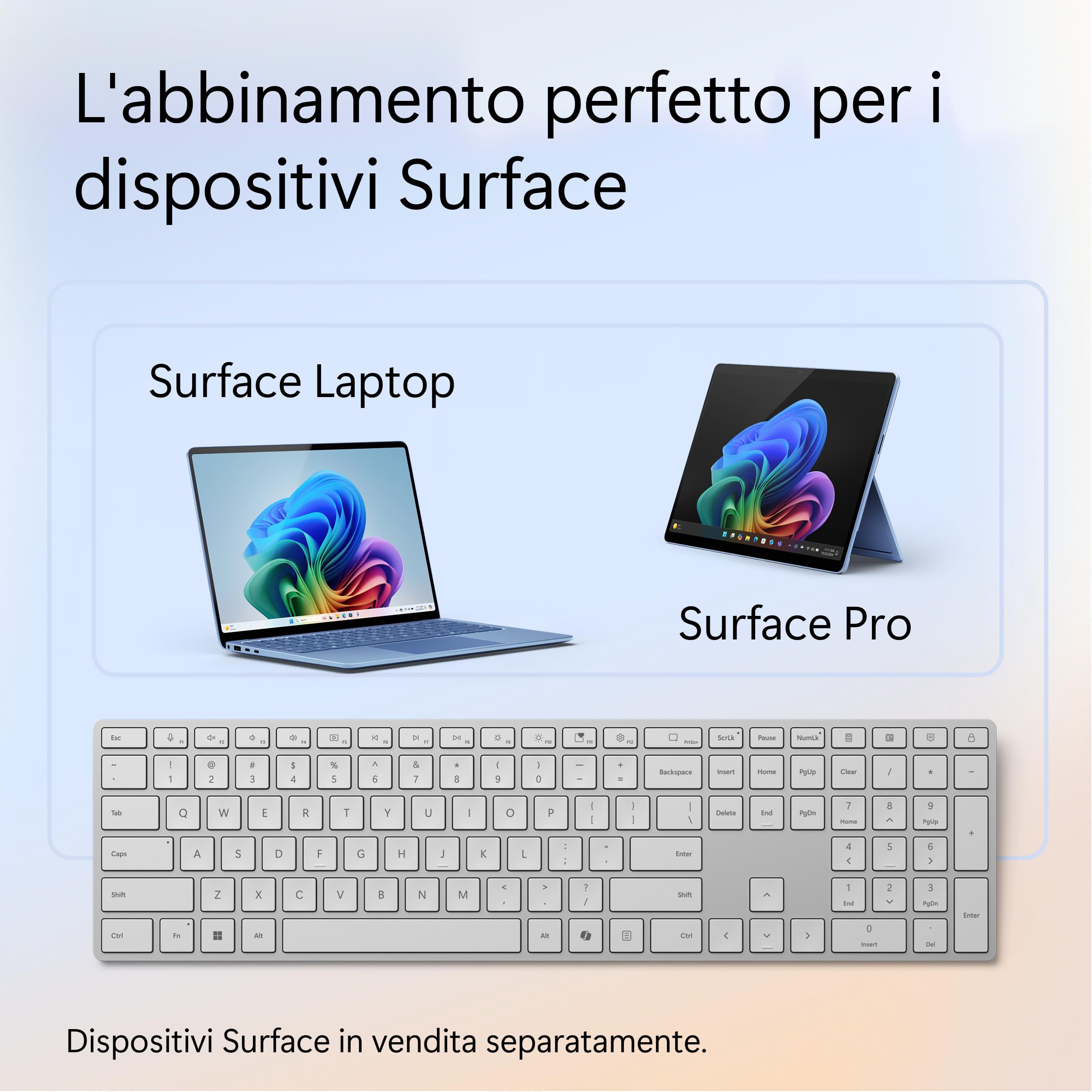 Microsoft Surface Keyboard 2ª edizione tastiera Bluetooth