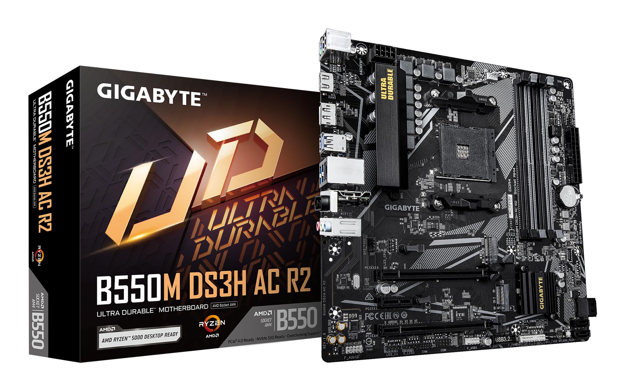 GIGABYTE B550M DS3H AC R2 Scheda Madre AM4 DDR4 Wi-Fi 5