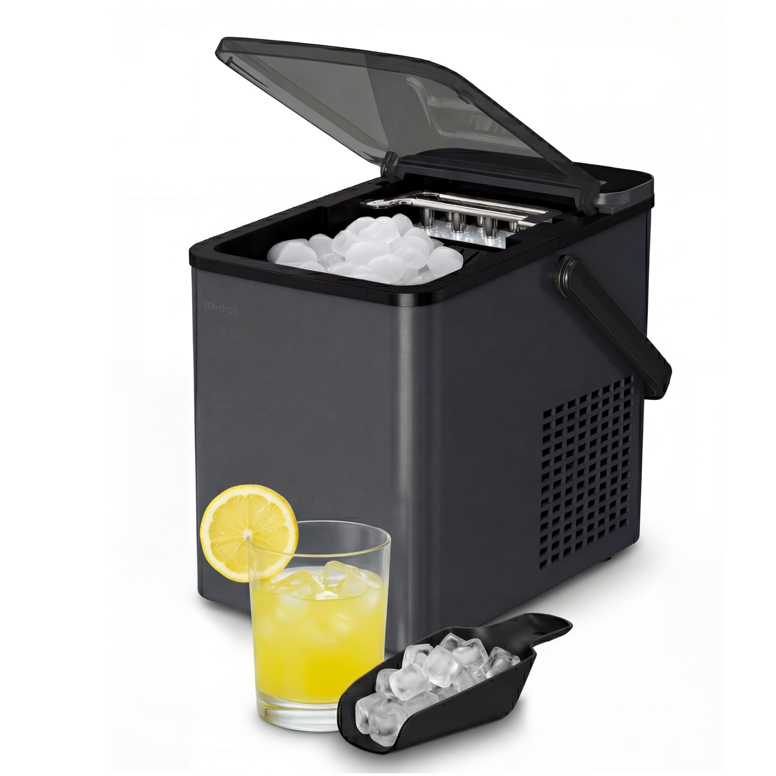 Medion macchina per ghiaccio 12kg 1,1L cubetti S/L autopulizia