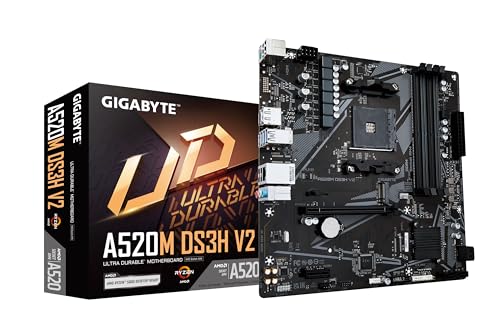 GIGABYTE A520M DS3H V2 Scheda Madre AM4 DDR4 Micro-ATX