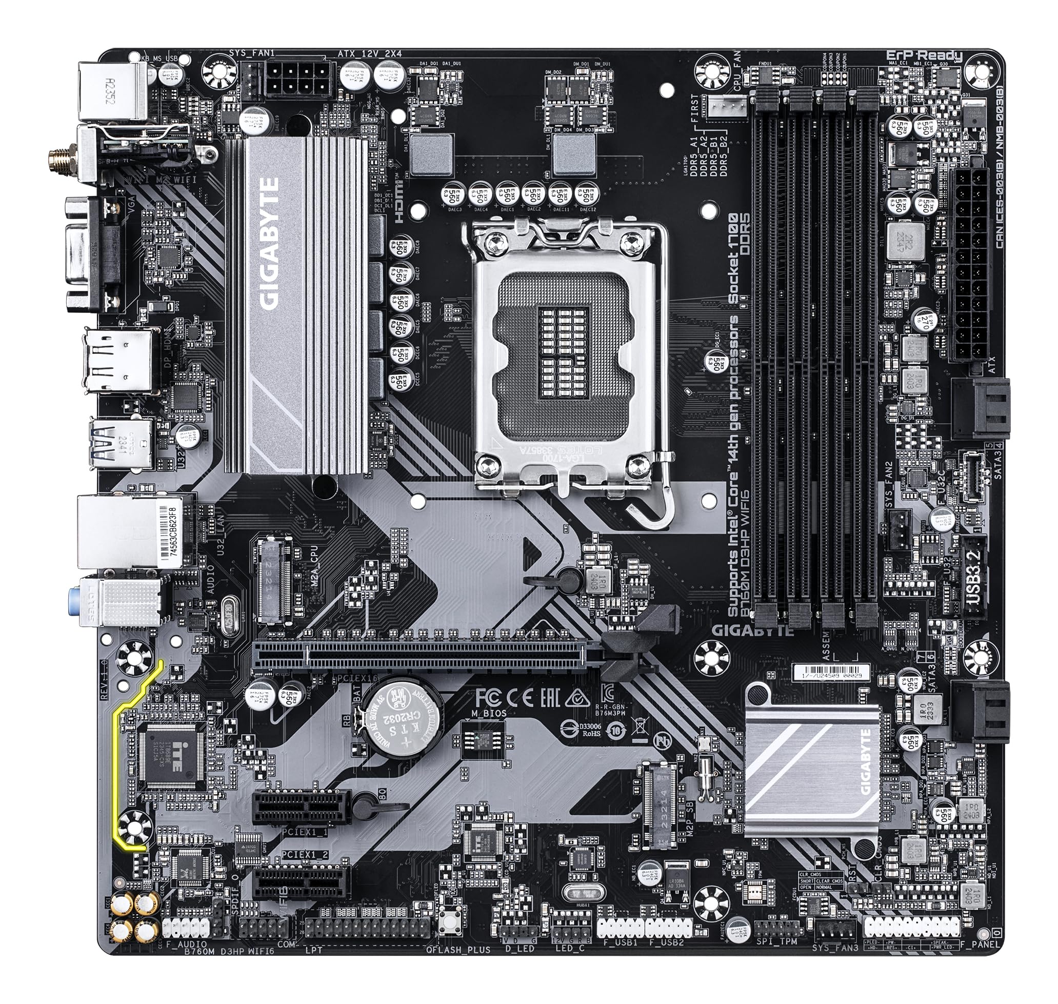 Gigabyte B760M D3HP WiFi6 scheda madre DDR5 mATX