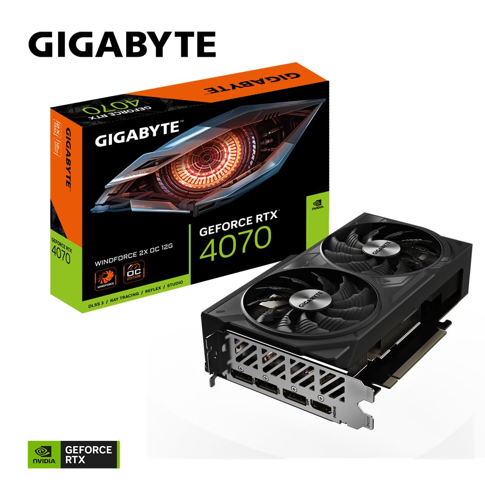 Gigabyte RTX 4070 Windforce 2X OC 12G scheda video 12GB GDDR6X