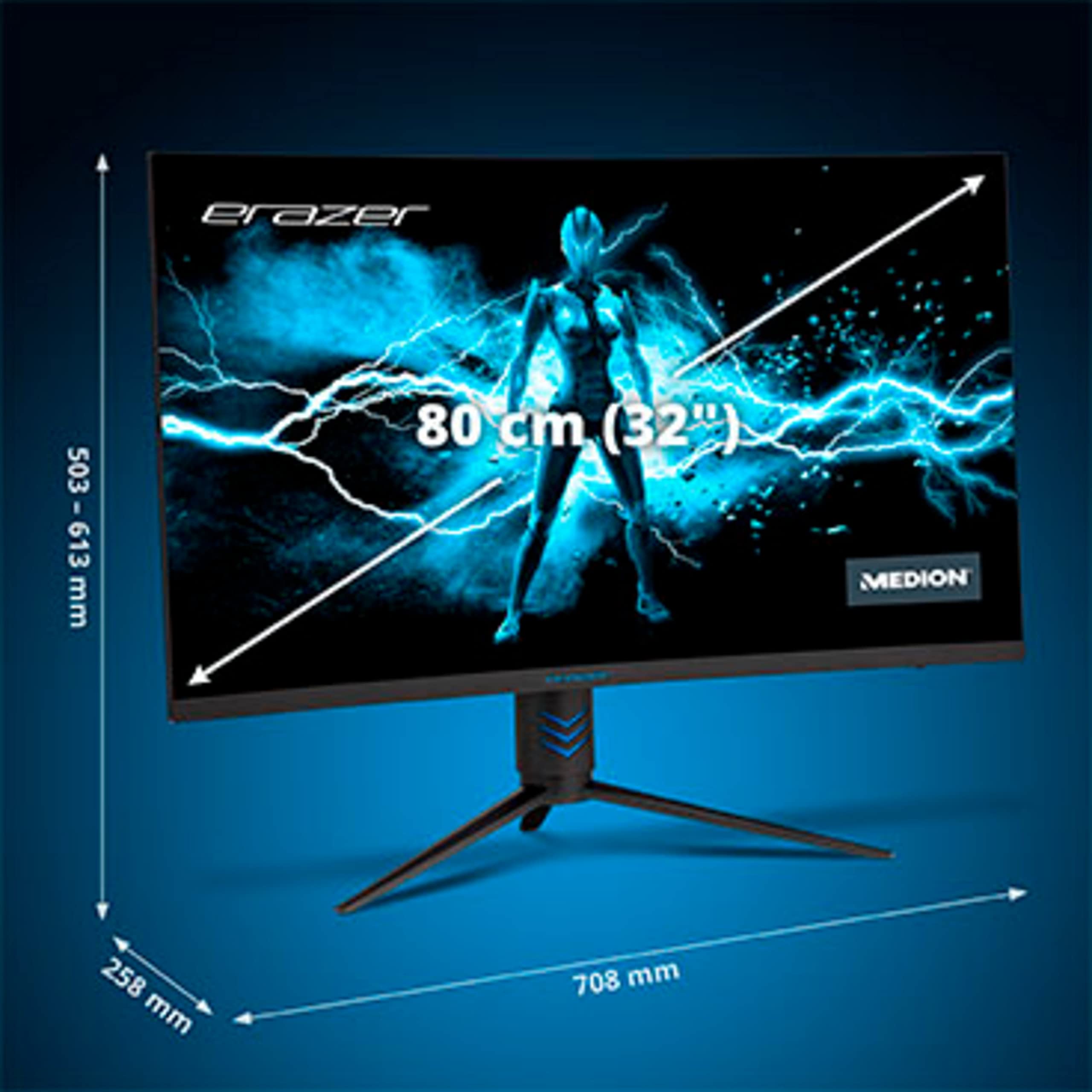 MEDION ERAZER Spectator X20 MD22093 monitor curvo 32" 165Hz