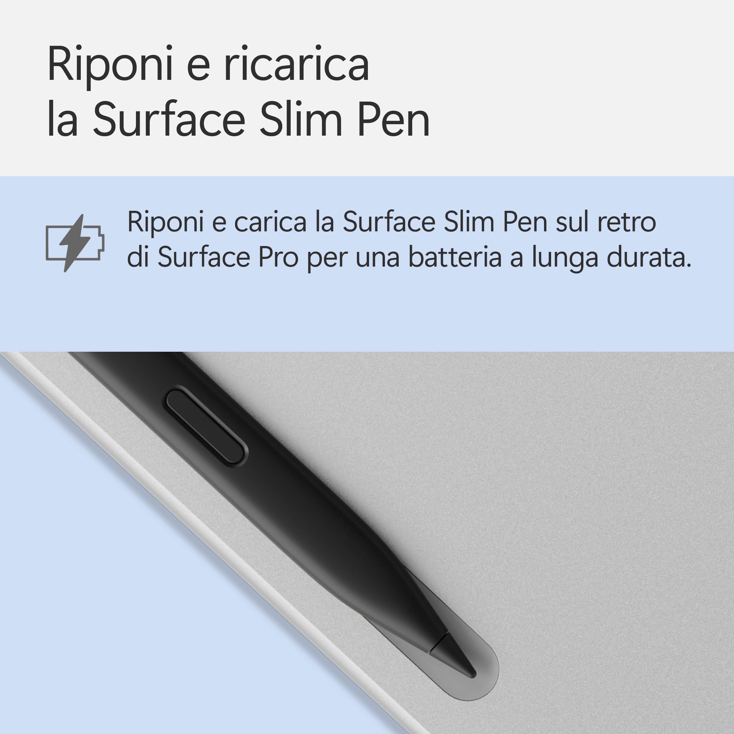 Microsoft Surface Pro 12 tastiera retroilluminata con Slim Pen ardesia