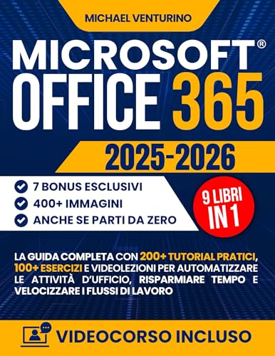 Microsoft Office 365 guida libro 300 tutorial esercizi