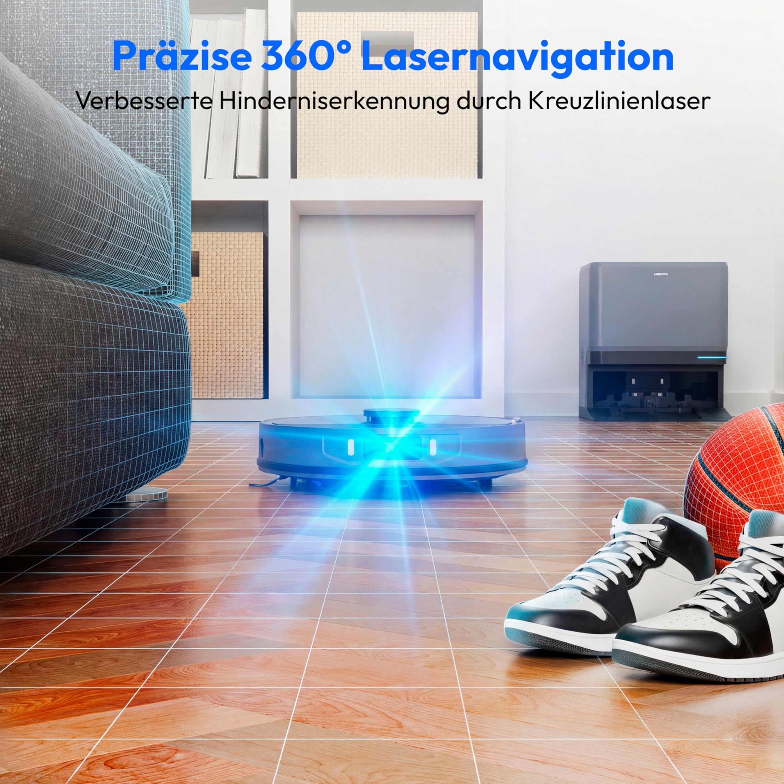 MEDION X55 SW+ Pro robot aspirapolvere 10000 Pa stazione 3in1