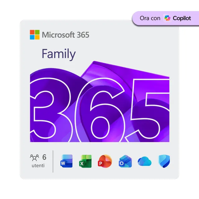 Microsoft 365 Family abbonamento 12 mesi 6 persone 6TB