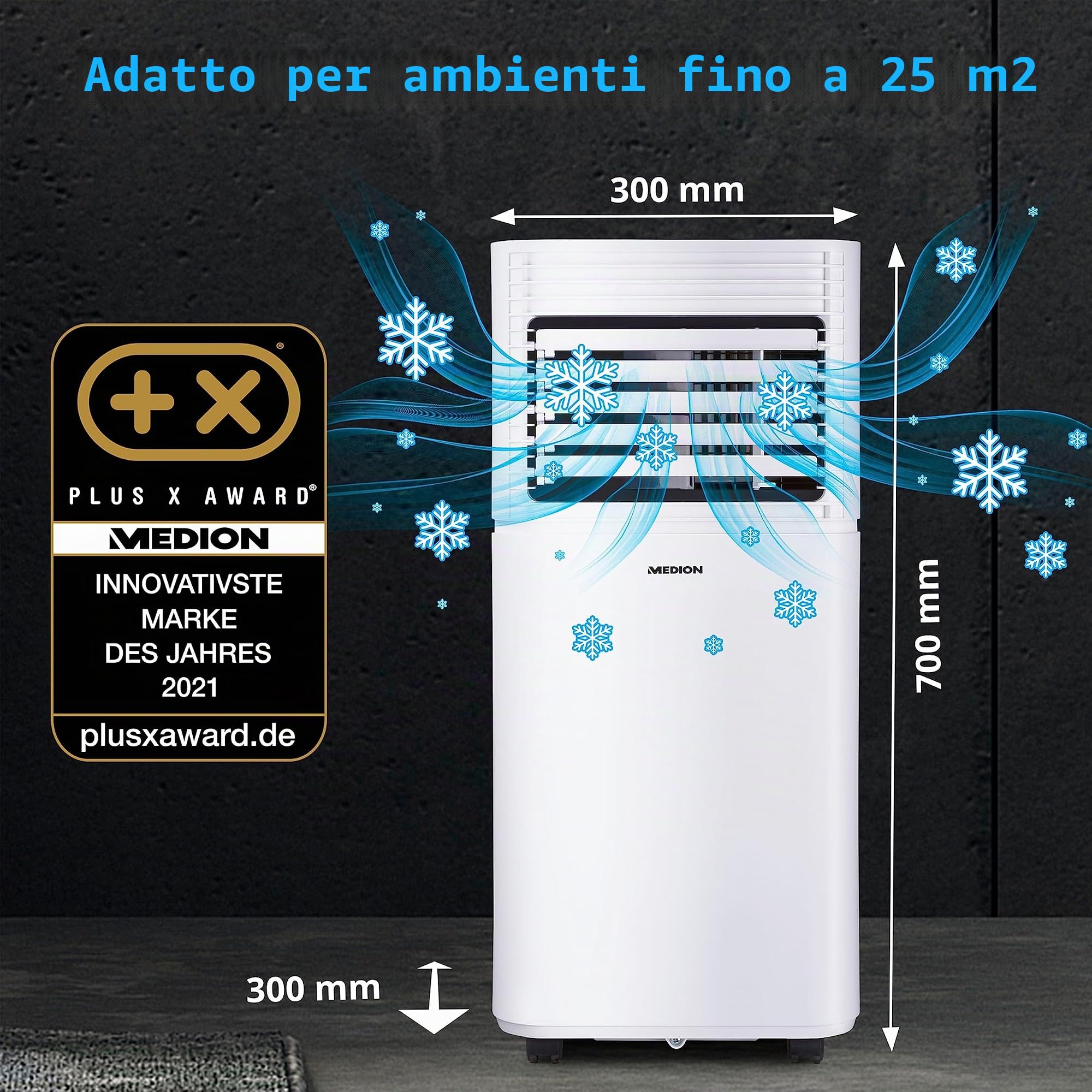 MEDION MD 37020 climatizzatore portatile 7000 BTU per 25 mq