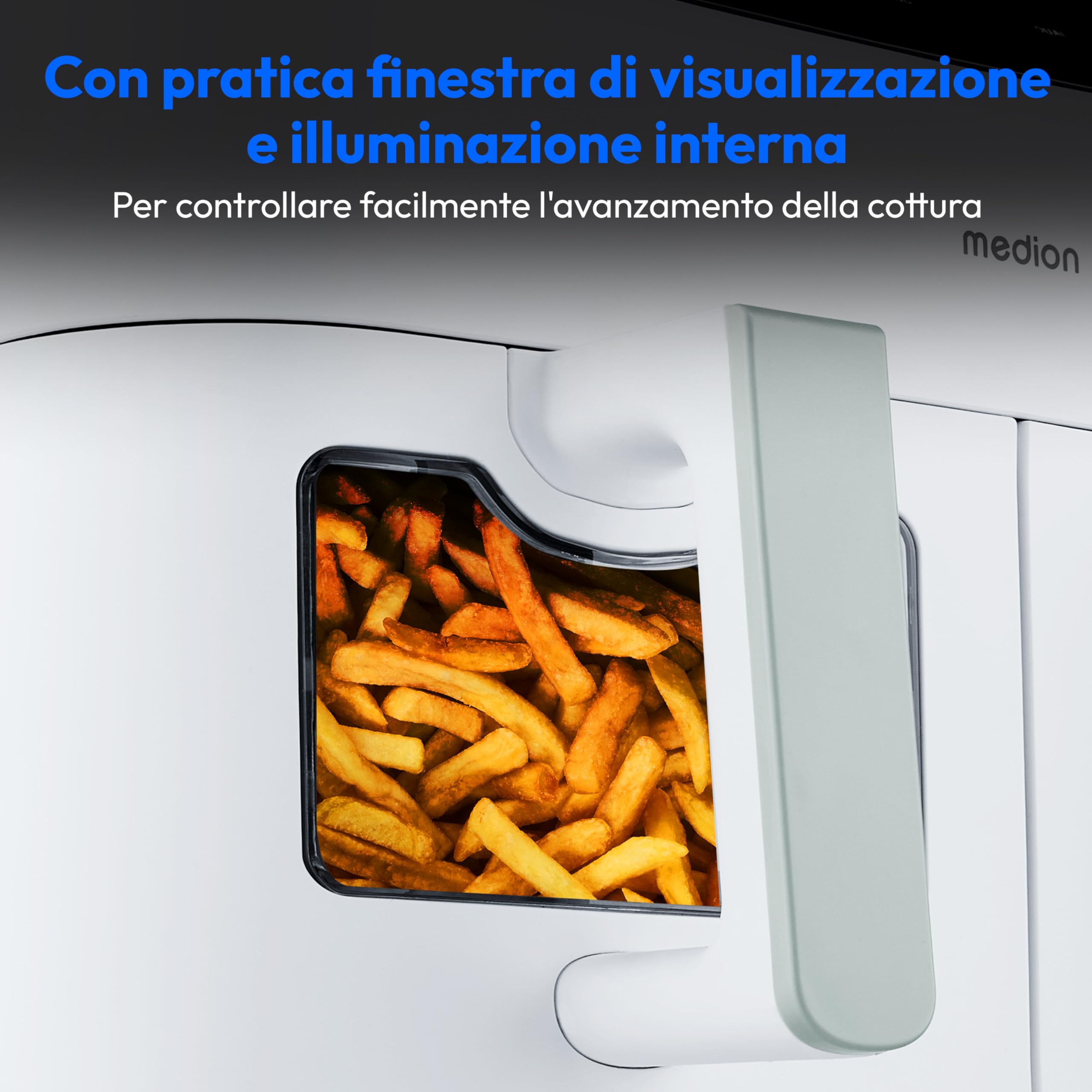 Medion P20 XXL friggitrice ad aria bianco opaco 8,7L