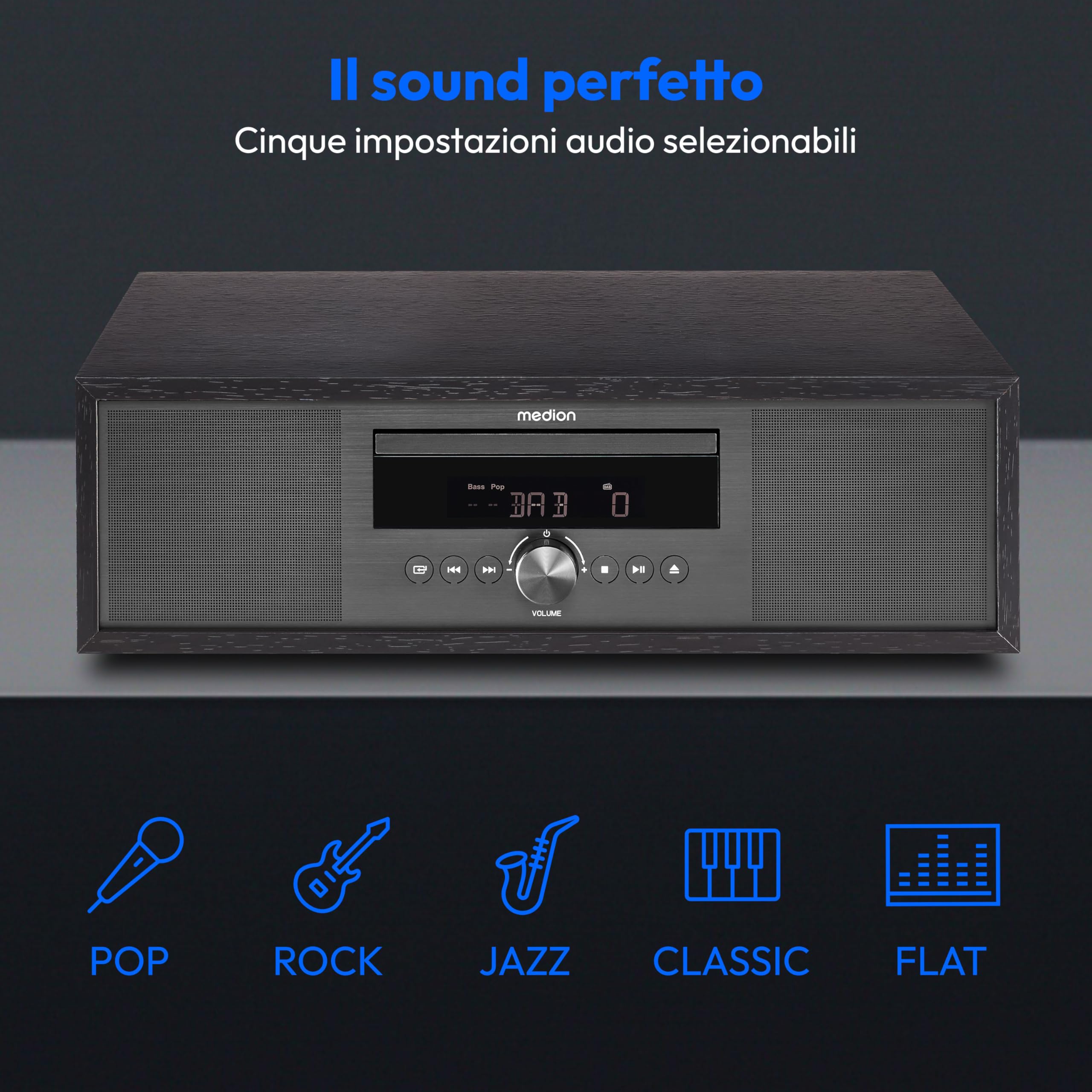 MEDION P64145 impianto stereo all-in-one antracite