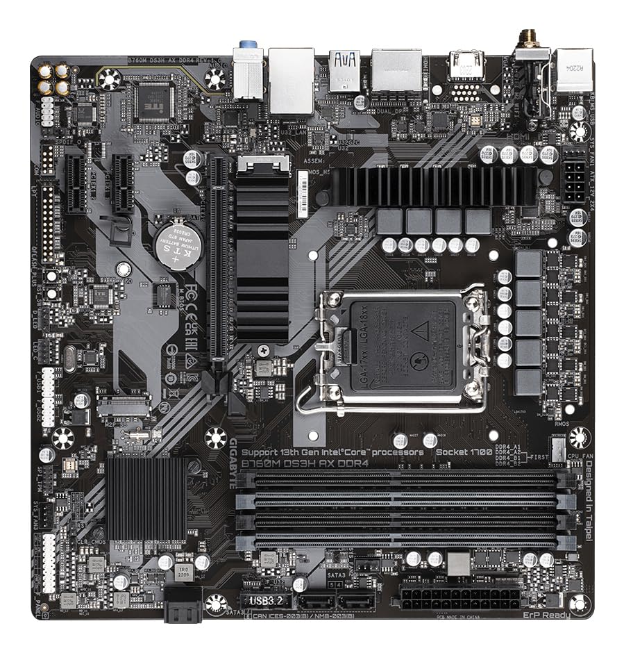 Gigabyte B760M DS3H AX scheda madre LGA1700 DDR4 Wi-Fi 6E