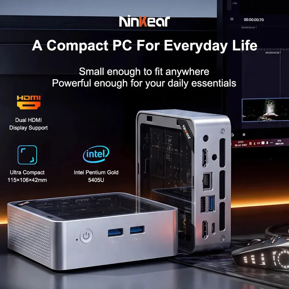 Ninkear M5 Neo 5405U mini PC 8GB 256GB SSD silenzioso