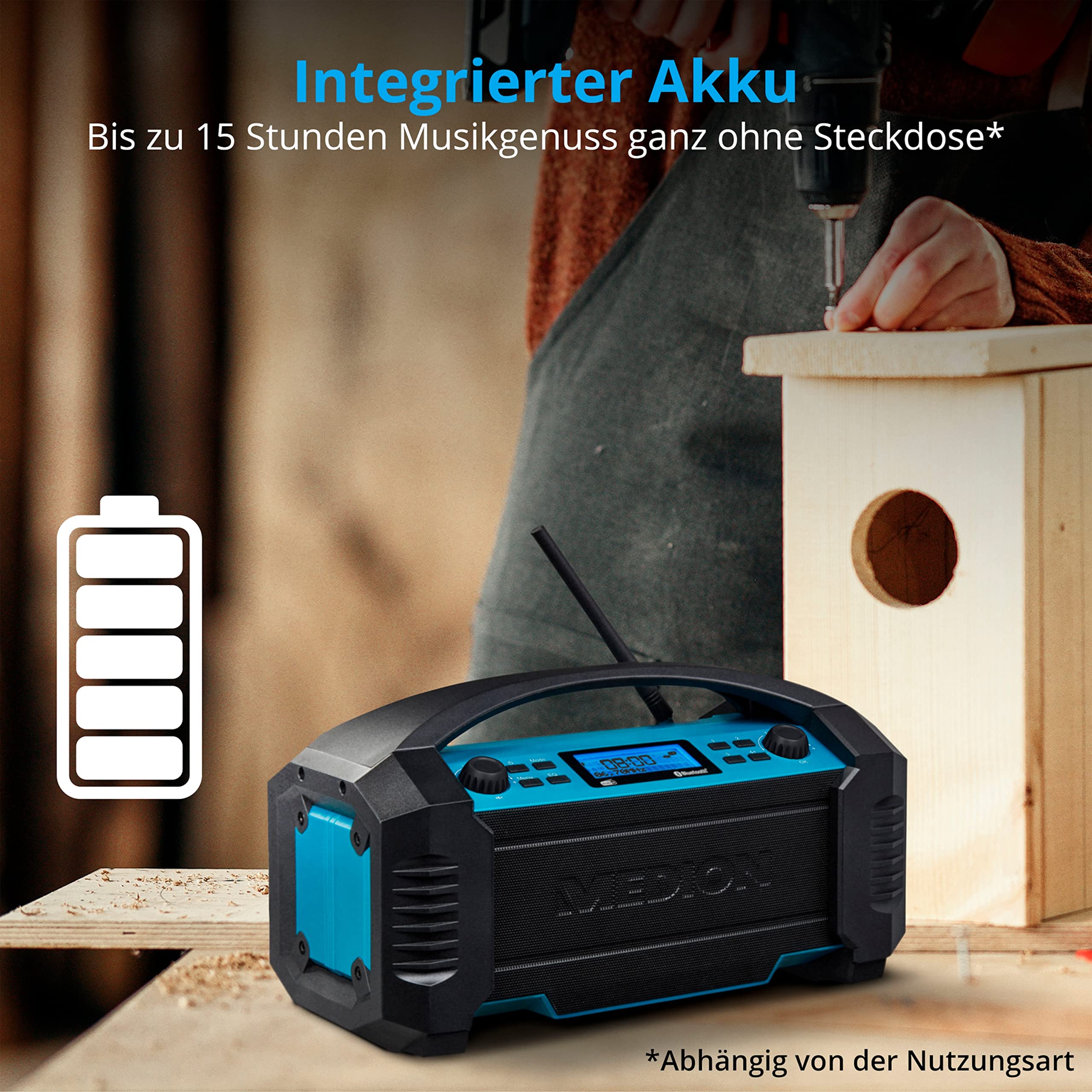 Medion Life E66050 radio da cantiere DAB+ Bluetooth IP54
