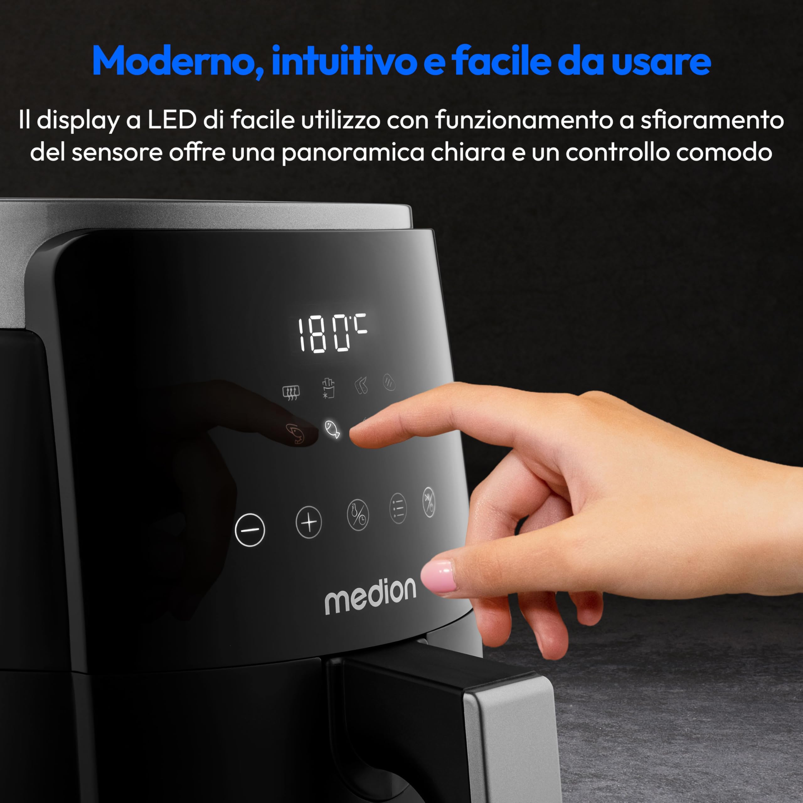 Medion Life P40 L MD13030 friggitrice ad aria 4,7L nera