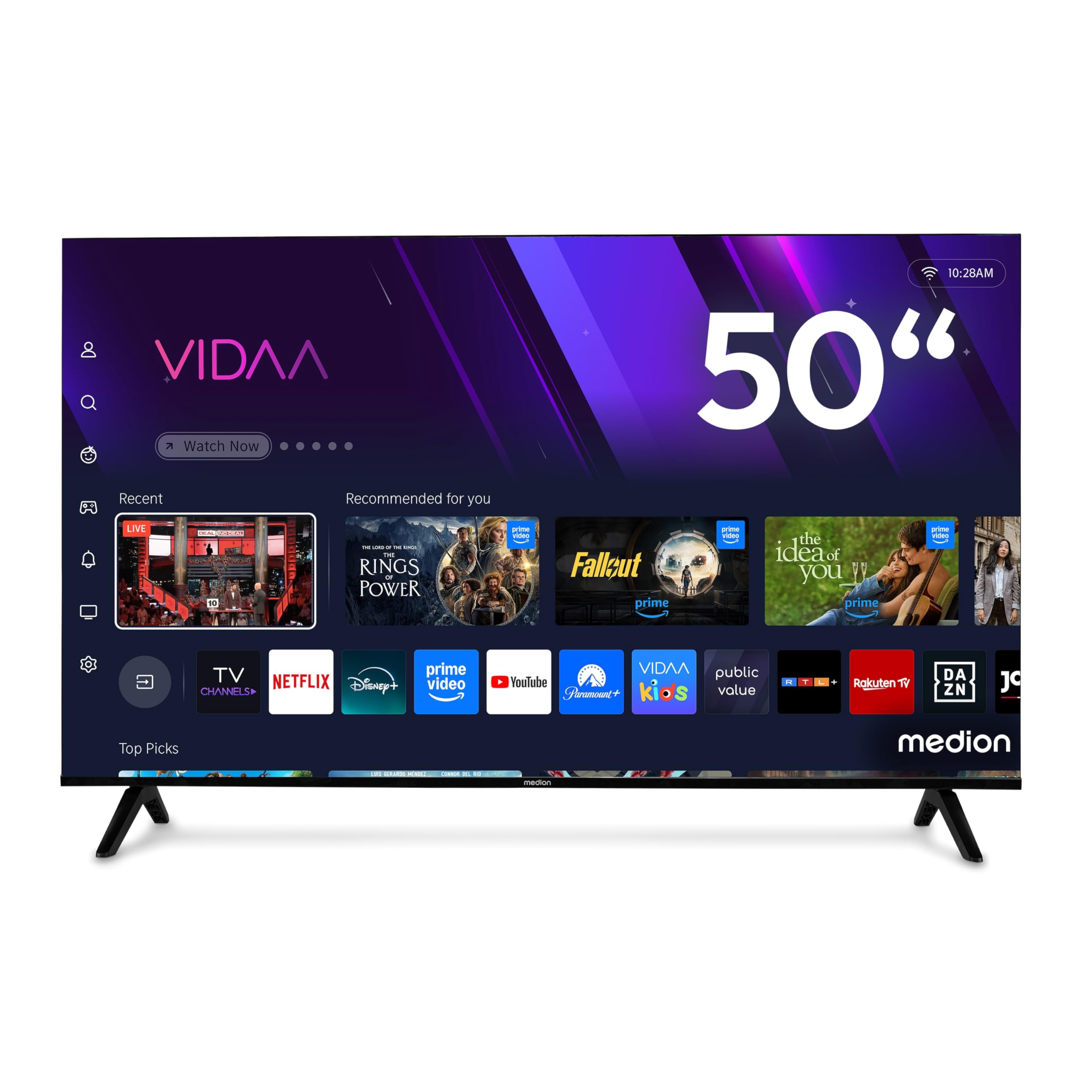 Medion MD 850601 TV QLED 50 pollici 4K Smart Vidaa