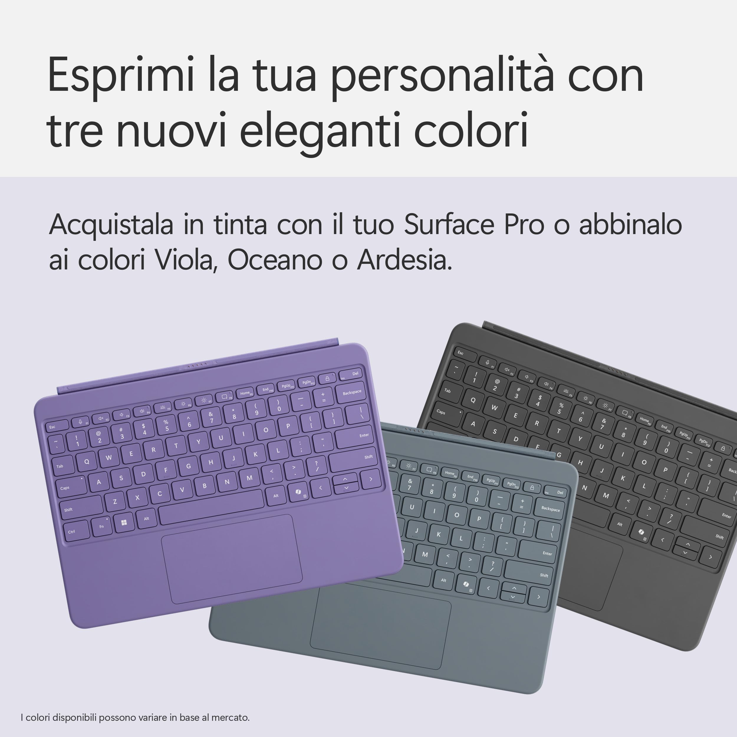 Microsoft Surface Pro 12'' Tastiera con Slim Pen Viola retroilluminata