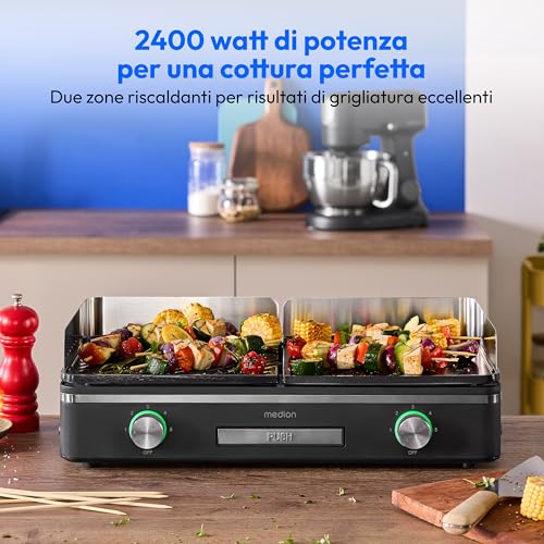 MEDION LIFE MD12027 griglia da tavolo doppia zona 2400W