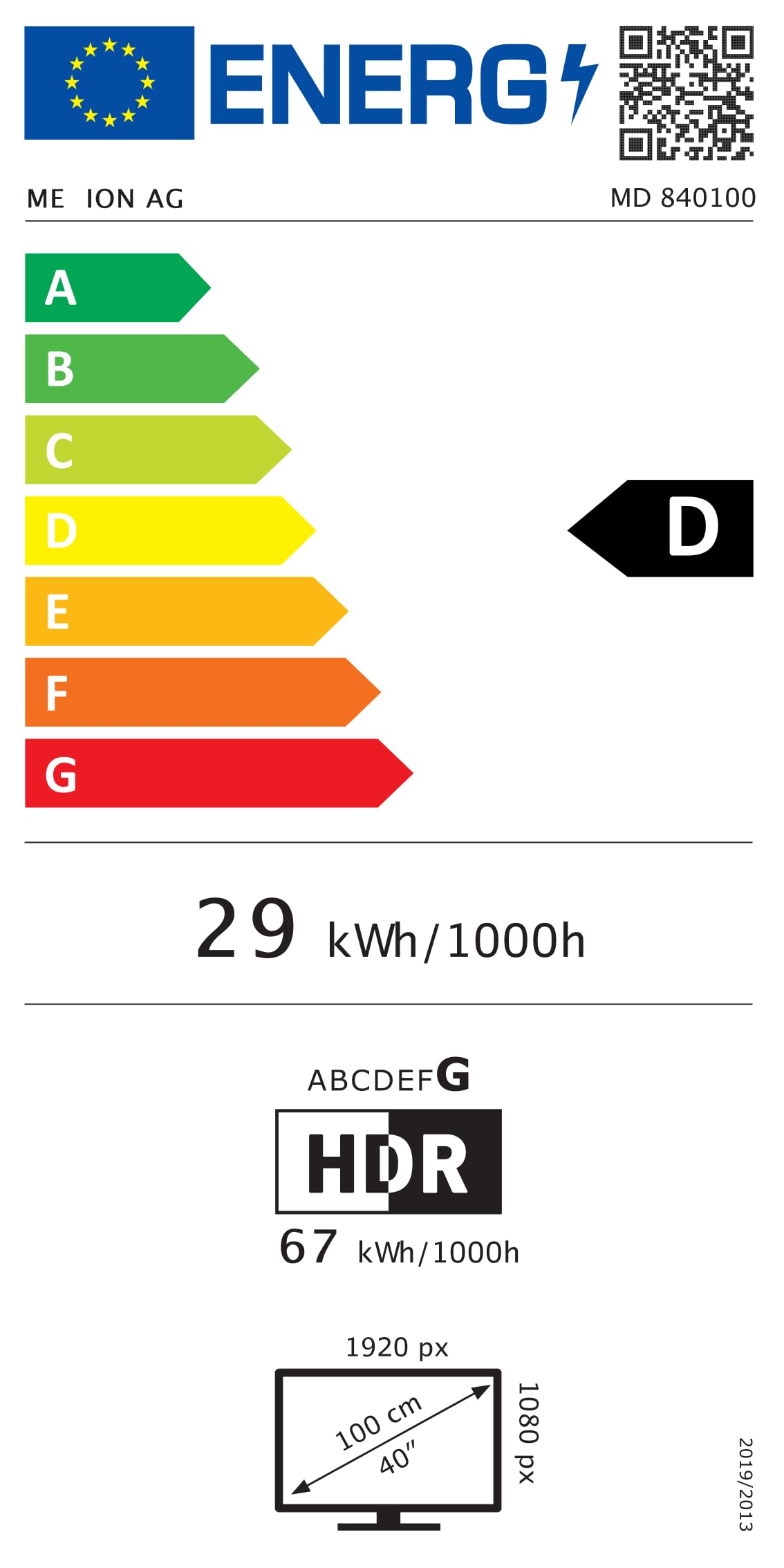Medion P14031 Smart TV 40 Pollici Full HD Android HDR