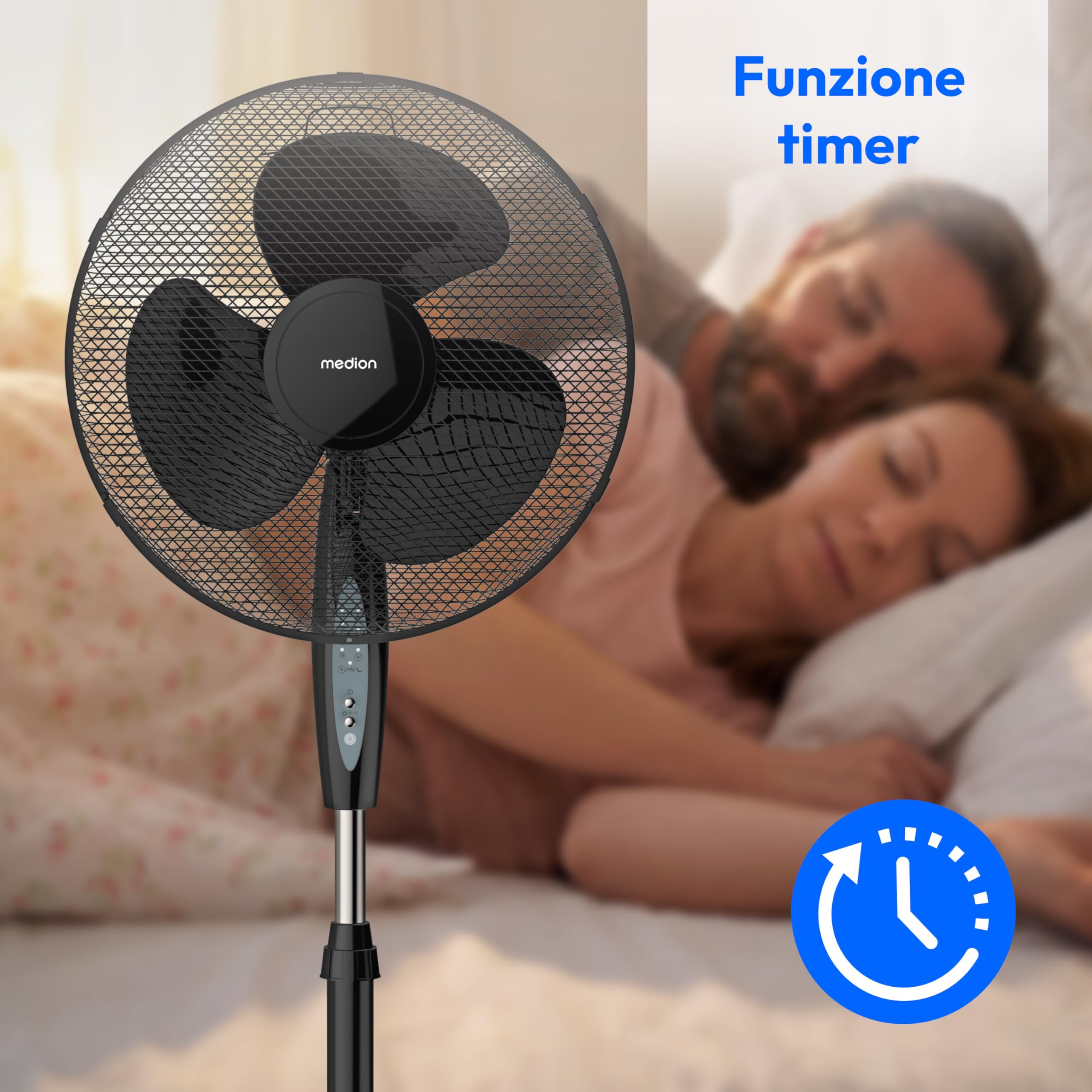 MEDION MD18795 ventilatore a piantana 45W nero telecomando