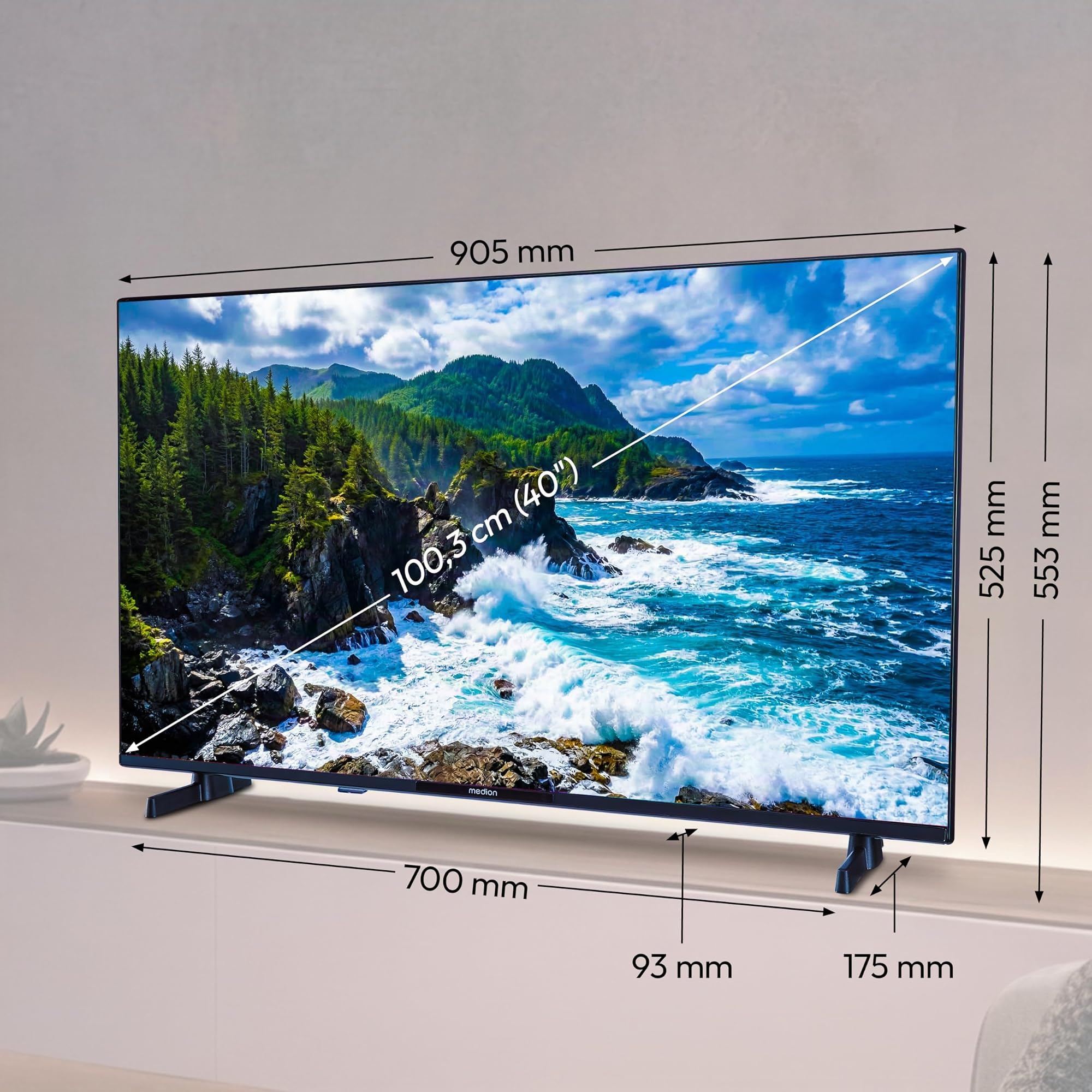 Medion P14031 Smart TV 40 Pollici Full HD Android HDR
