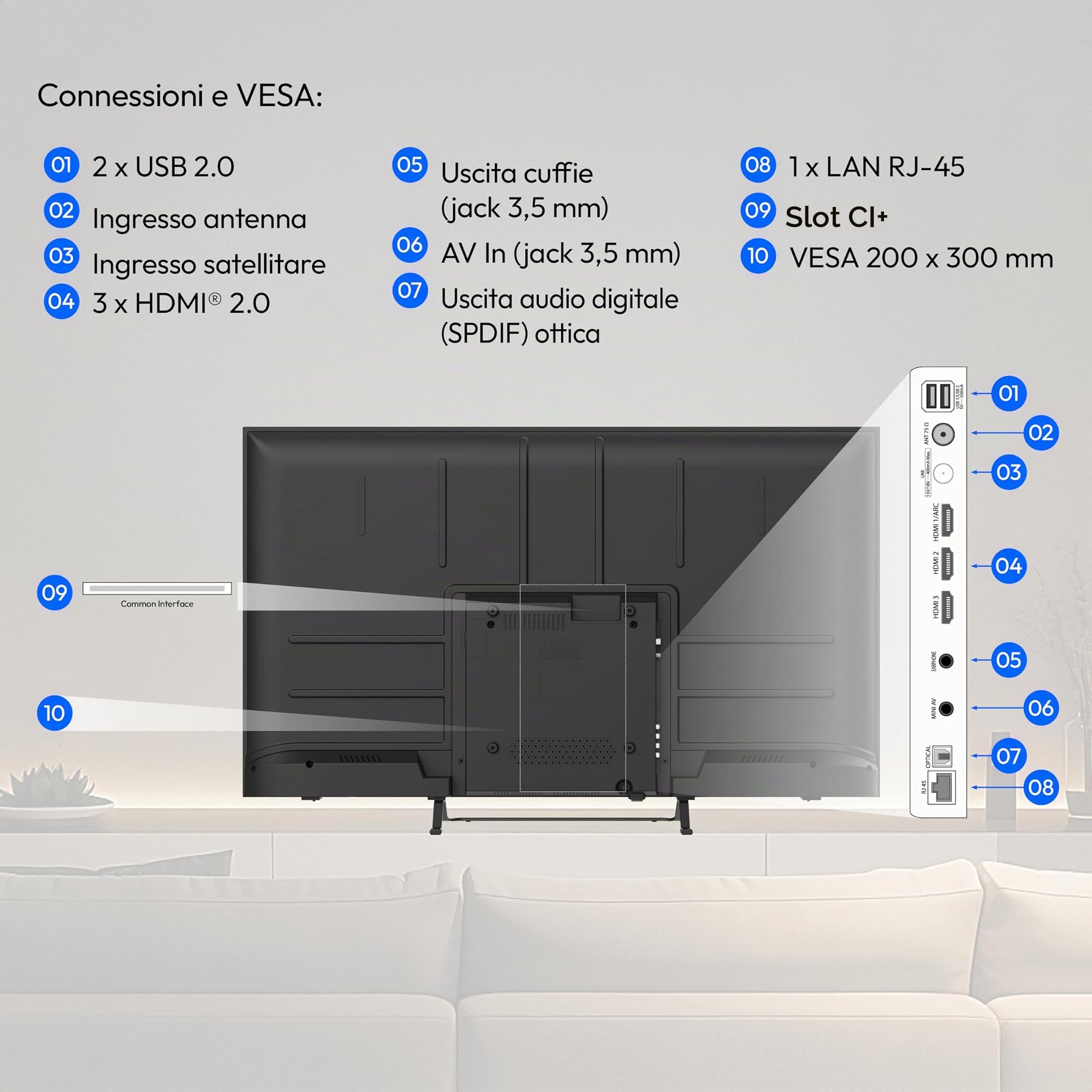 MEDION MD855302 smart TV 55 pollici 4K Dolby Vision