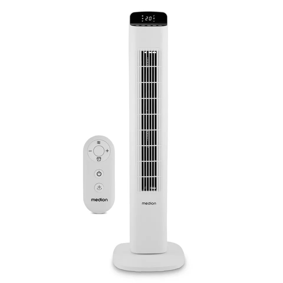 MEDION P15 TF Ventilatore a Torre 45W Bianco con Telecomando