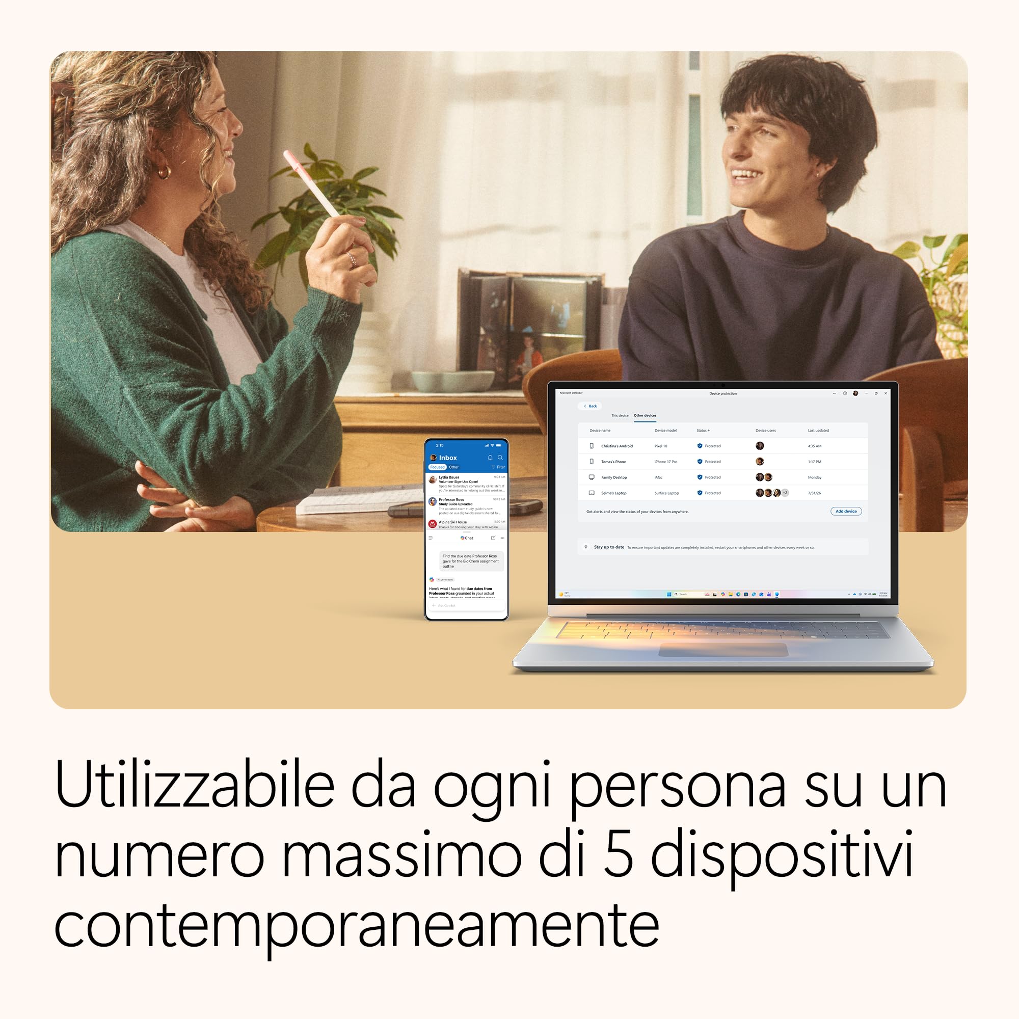 Microsoft 365 Family abbonamento 6 persone 12 mesi 6TB AI