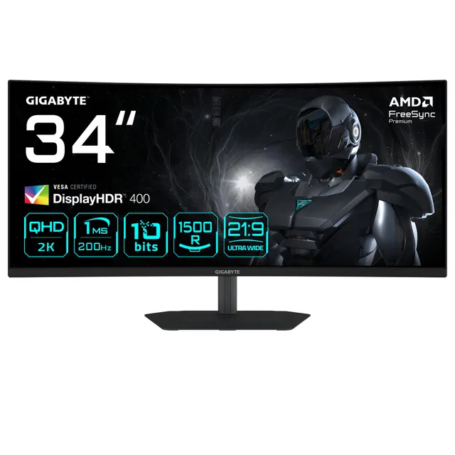 GIGABYTE G34WQC2 monitor gaming curvo 34" UWQHD 200Hz