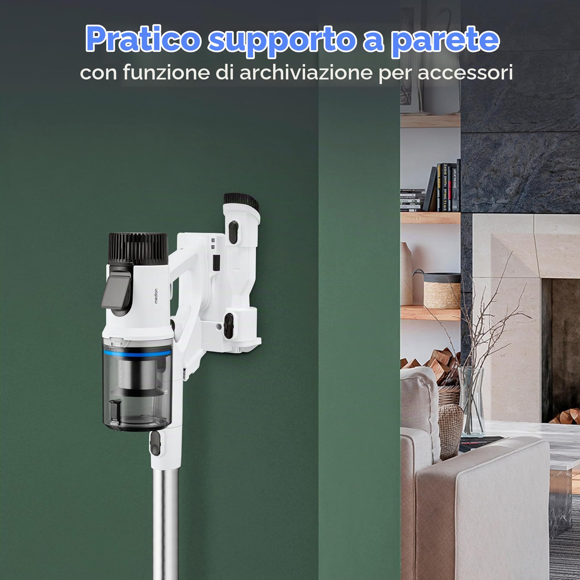 MEDION MD11860 aspirapolvere senza fili 55 min bianco/grigio