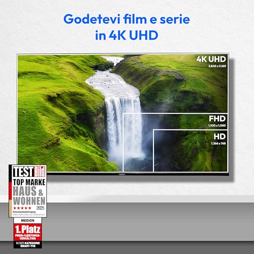 MEDION MD855200 TV LED 55 pollici 4K Smart HDR10 Bluetooth