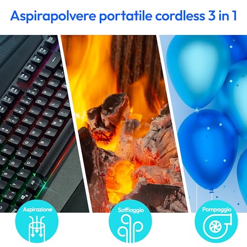 Medion aspirapolvere portatile cordless USB-C 5 kPa