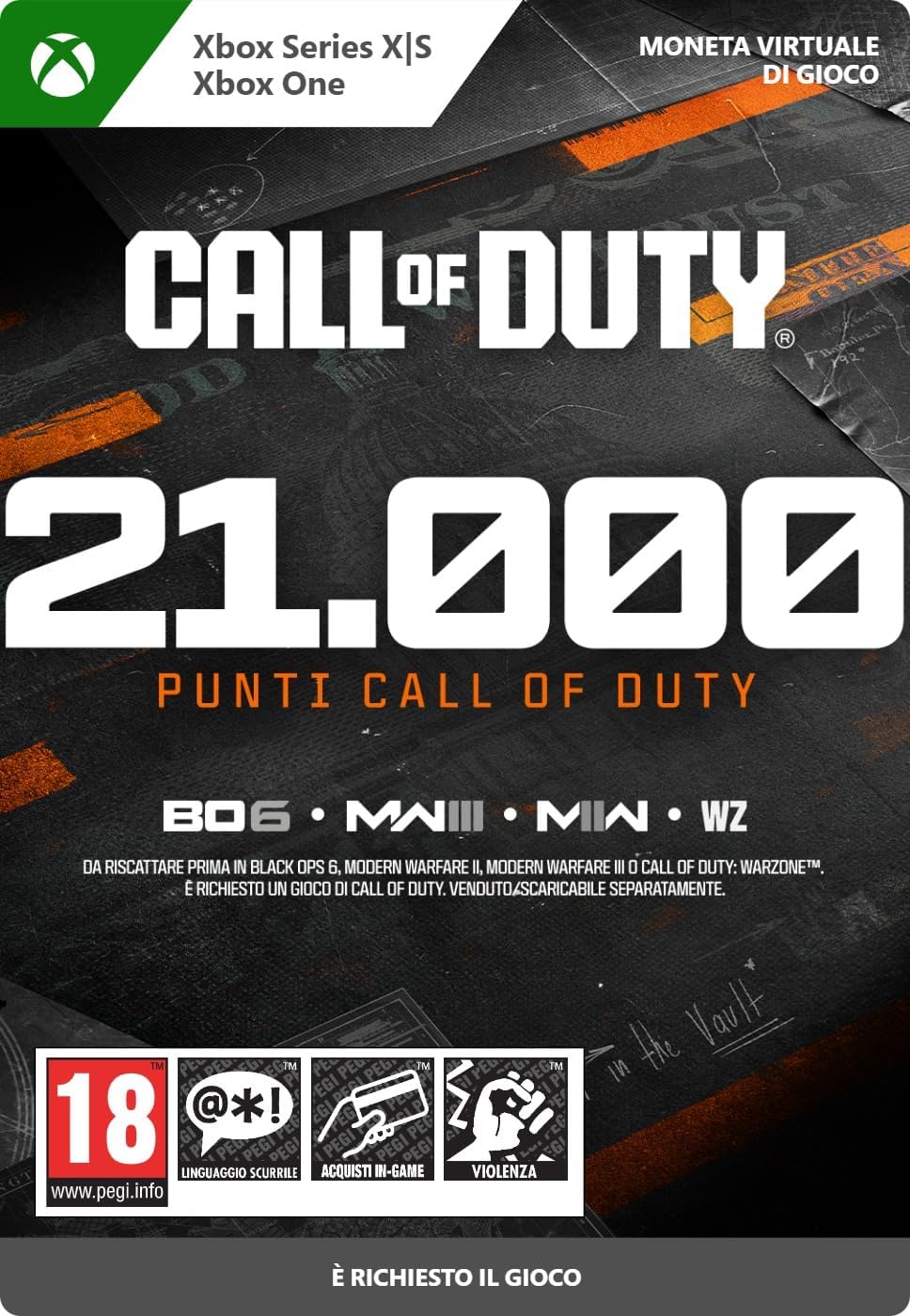 Call of Duty Points 21000 punti Xbox One Series X|S Warzone
