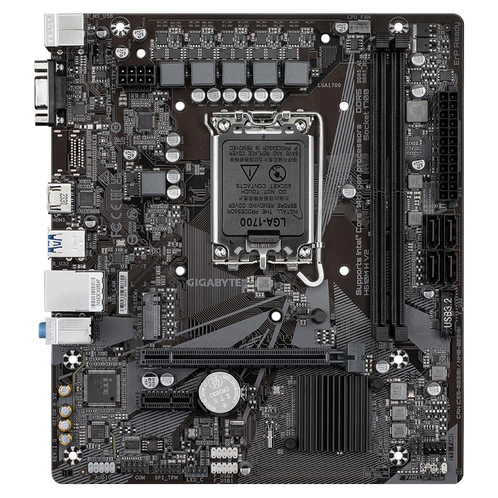 Gigabyte H610M H V2 Scheda Madre LGA 1700 DDR5 Micro ATX