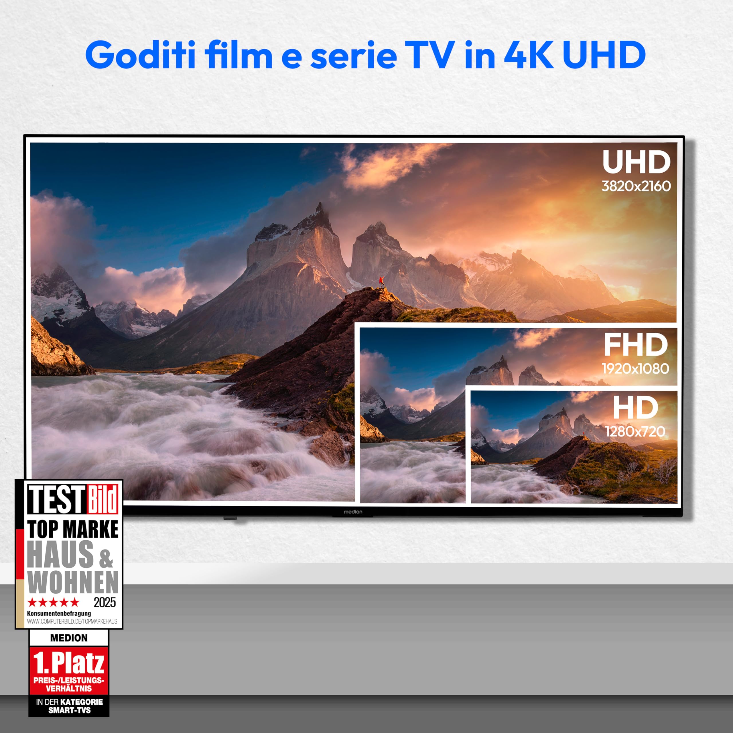 MEDION MD 865600 TV QLED 65" 4K Smart TV VIDAA Dolby