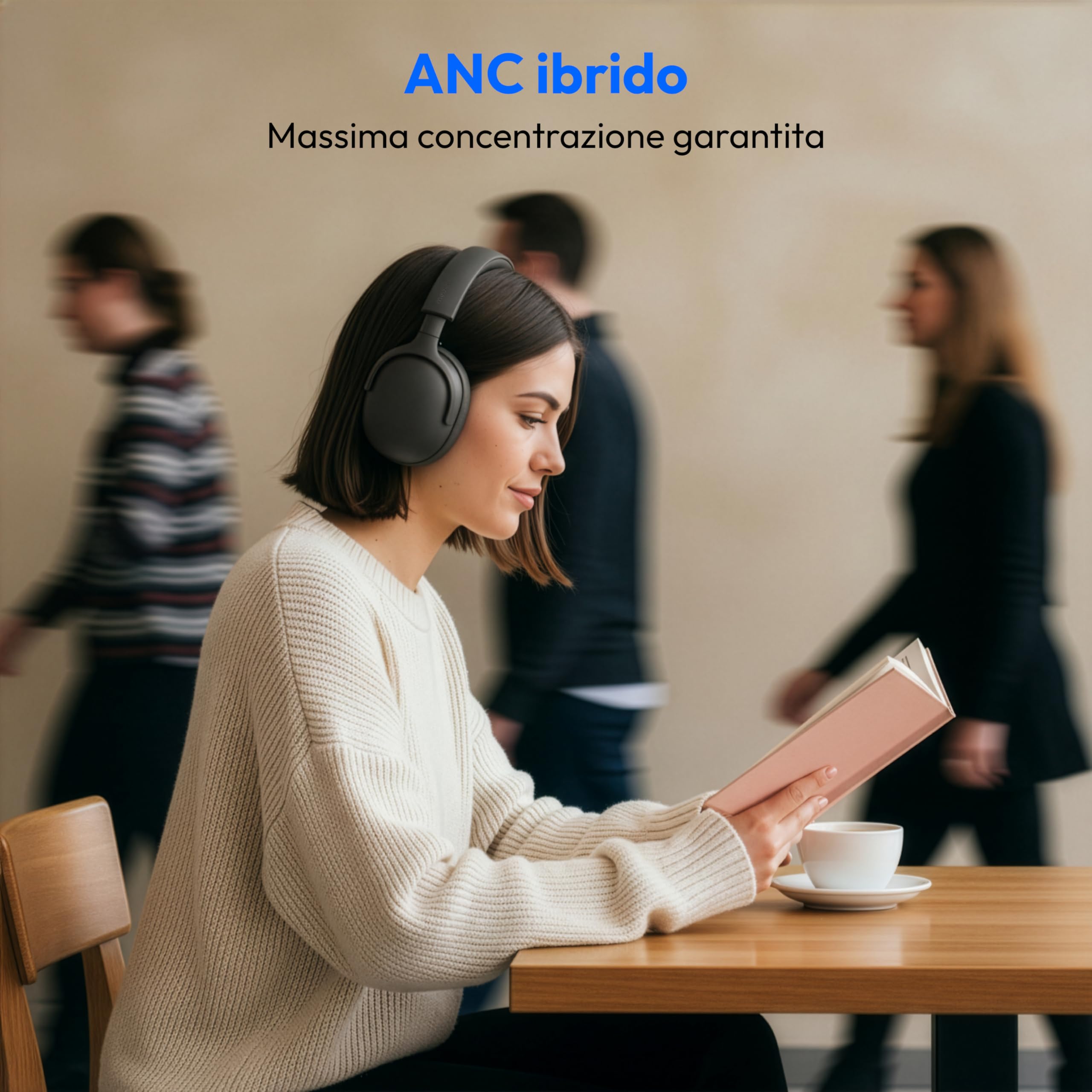 Medion HX-1 Pro cuffie over ear Bluetooth ANC antracite