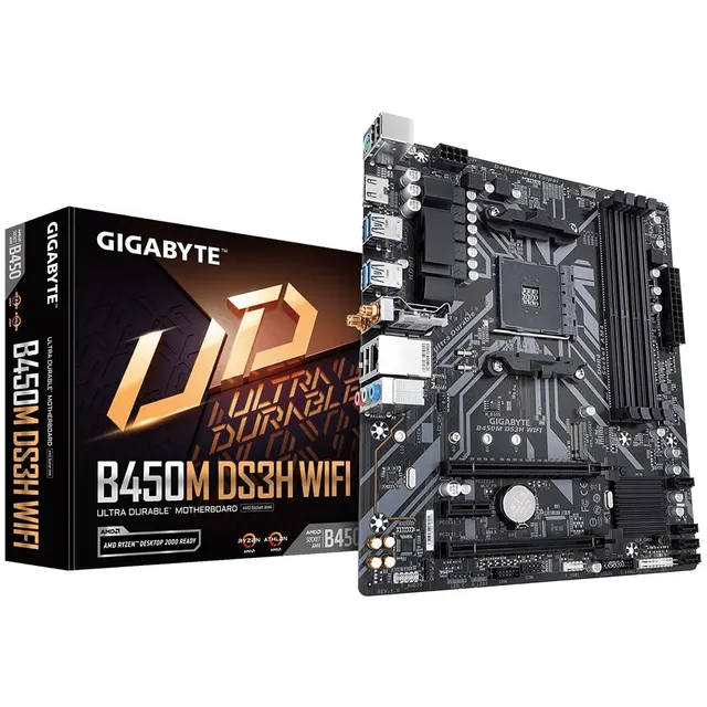 Gigabyte B450M DS3H WiFi scheda madre AM4 DDR4