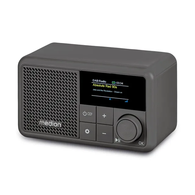 MEDION LIFE S66822 radio DAB+ grigia Bluetooth IPX1