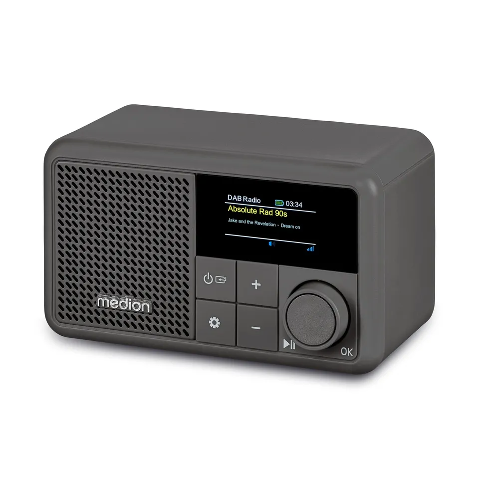 MEDION LIFE S66822 radio DAB+ grigia Bluetooth IPX1
