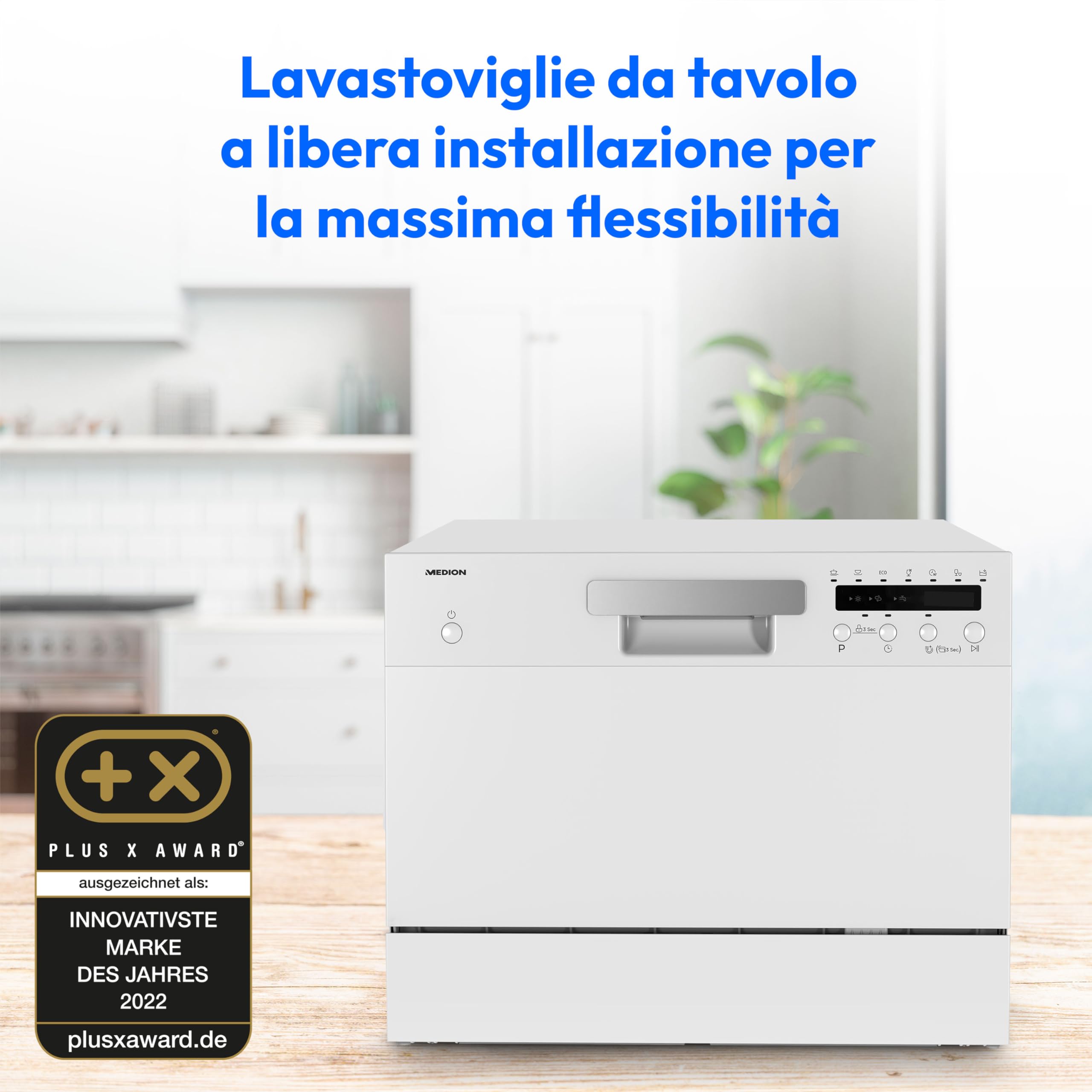 MEDION MD37496 mini lavastoviglie 6 coperti 47dB