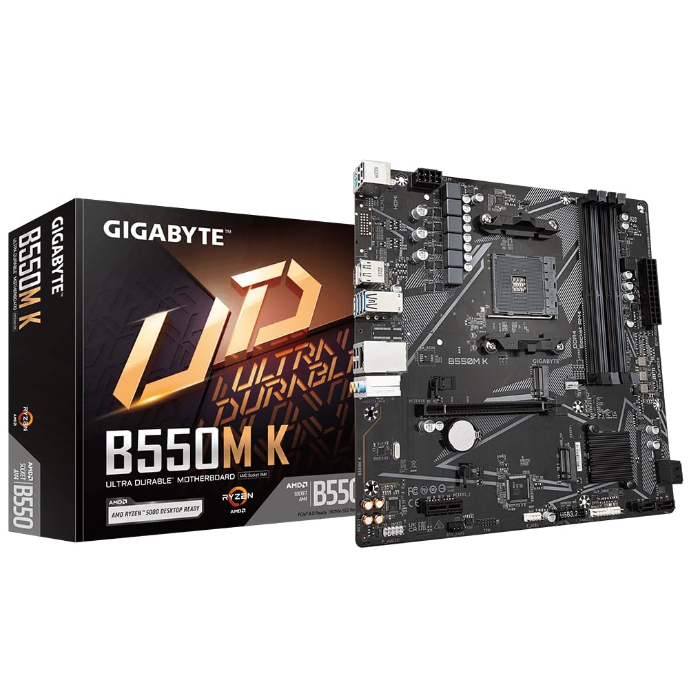 GIGABYTE B550M K Scheda madre Micro ATX DDR4 PCIe 4.0