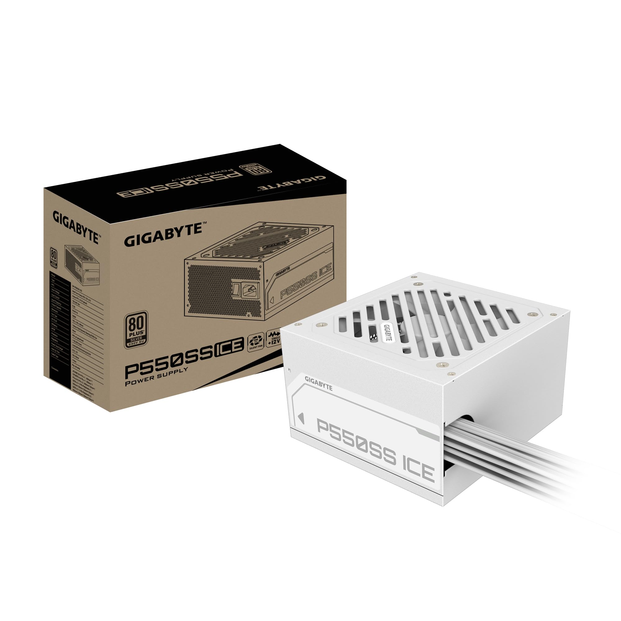 Gigabyte P550SS Ice alimentatore 550W modulare bianco