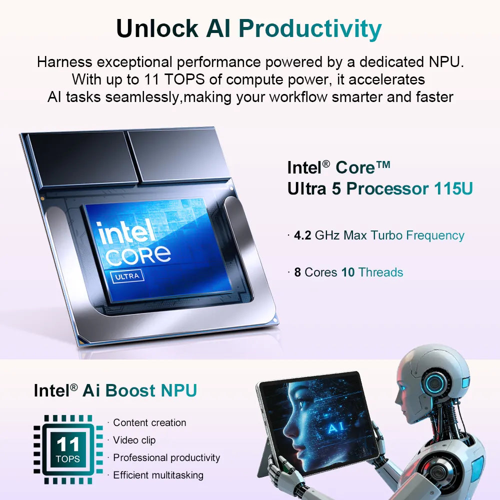 Ninkear S13 Ultra 5 115U portatile 2 in 1 touchscreen