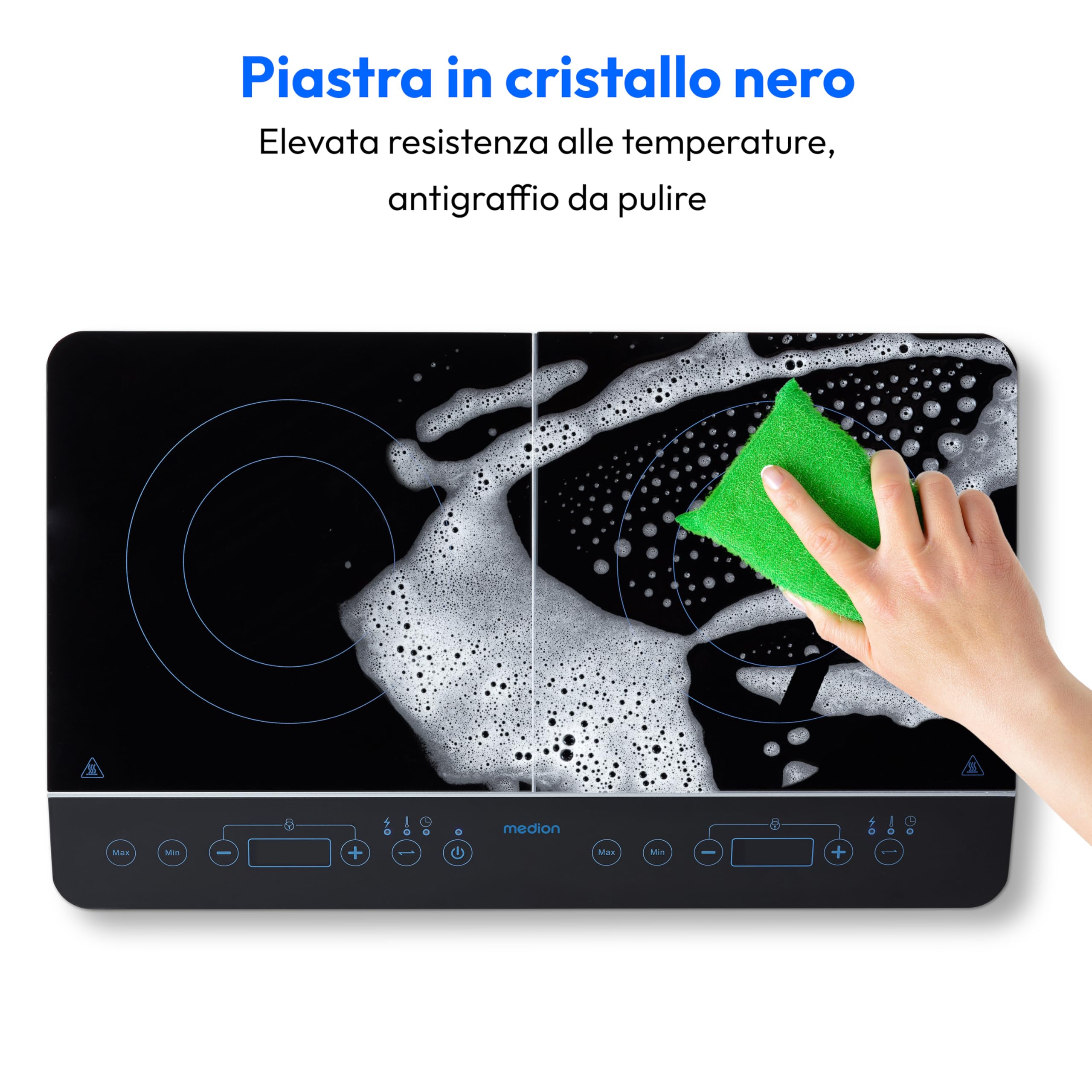 MEDION MD 15324 piastra a induzione doppia 3500W nera