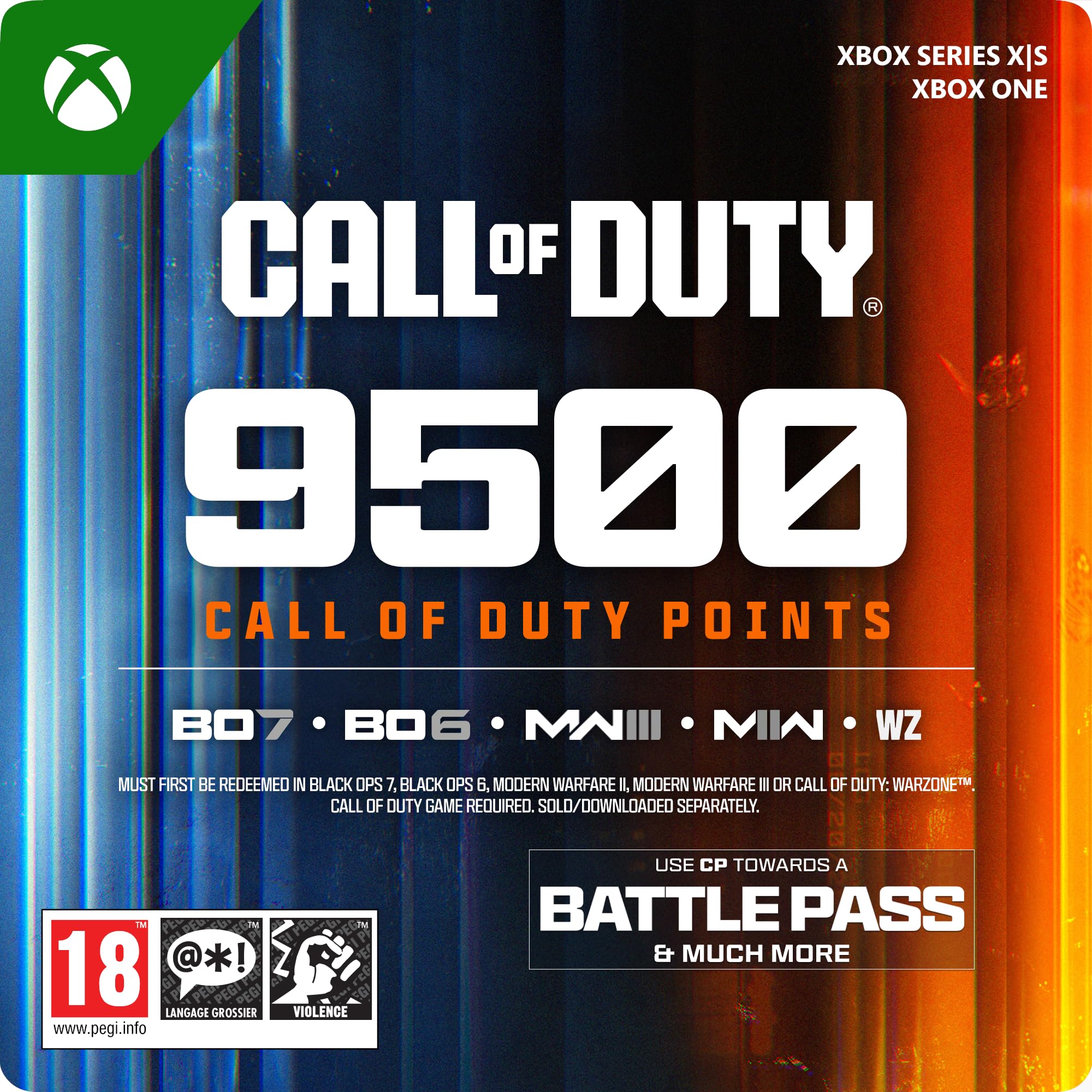 Call of Duty 9500 Points codice Xbox download pass battaglia