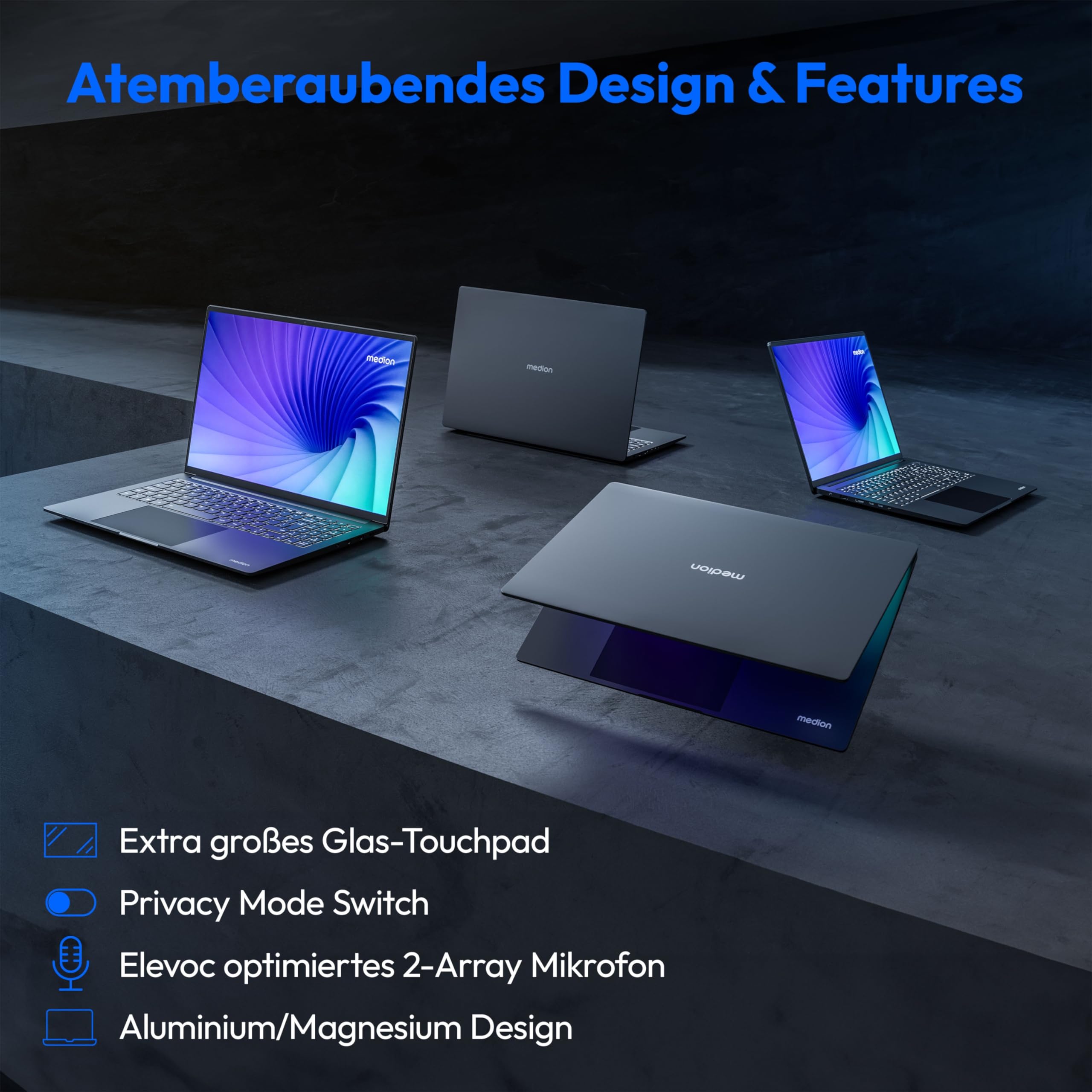 MEDION S10 16" notebook OLED 4K Ultra 7 16GB 1TB