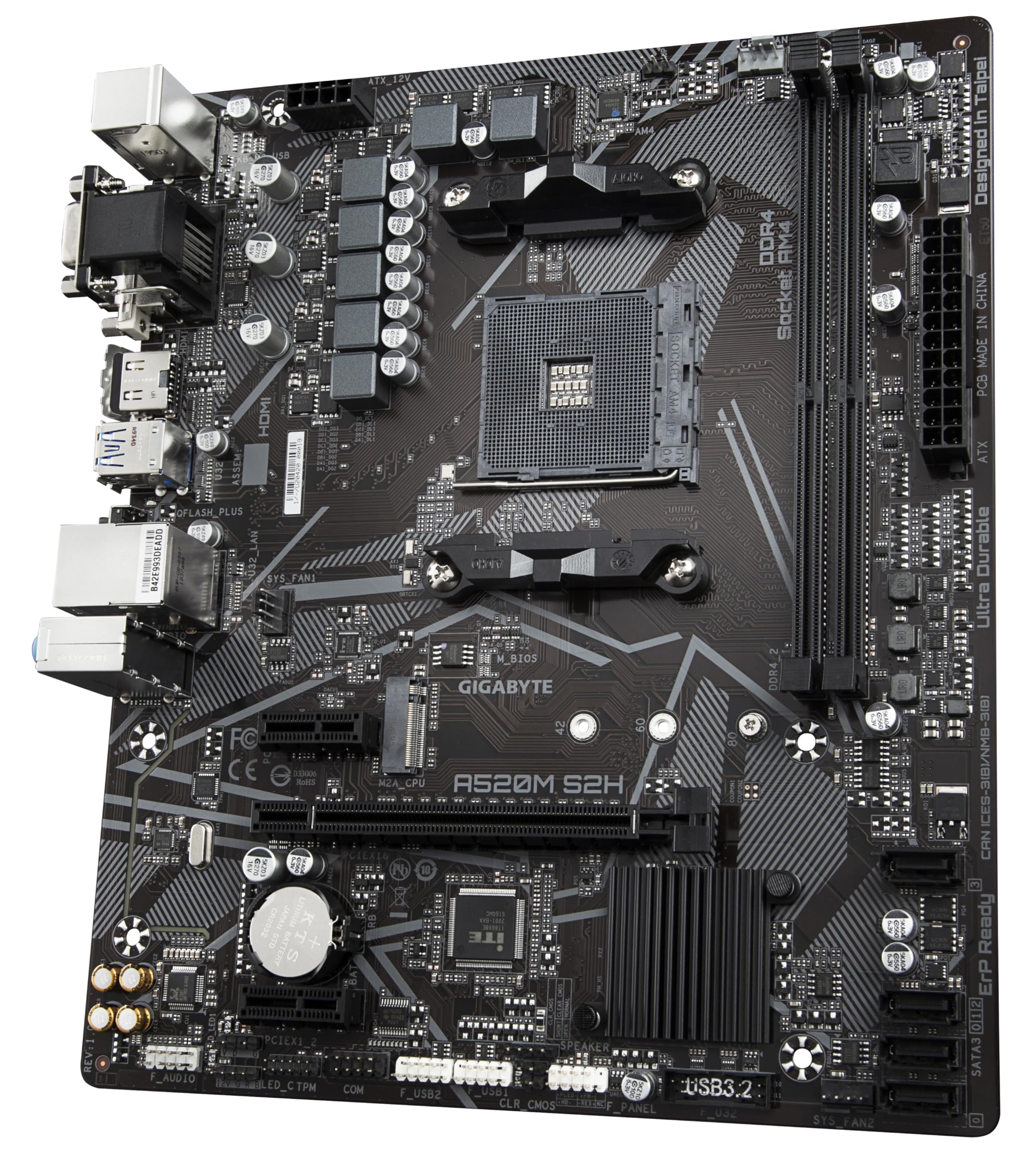 Gigabyte A520M S2H scheda madre Micro ATX AM4 DDR4