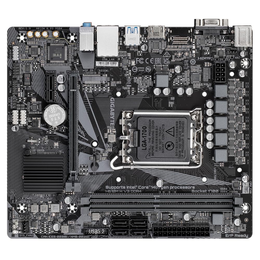 GIGABYTE H610M H V3 scheda madre Intel LGA1700 DDR4