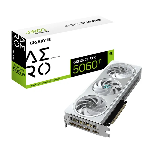 GIGABYTE AERO RTX 5060 Ti OC 8G scheda video 8 GB GDDR7 FH/FL